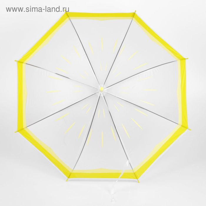 Зонт детский полуавтоматический "Лимон", r=45см, цвет жёлтый - Фото 1
