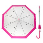 Зонт детский "Ягодка", полуавтоматический, r=45см, цвет малиновый - Фото 1