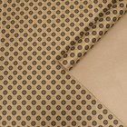 Бумага упаковочная крафт "Золотые и черные круги", 0.6 х 10 м - Фото 3