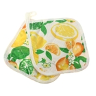 Кухонный набор Collorista "Апельсиновый день", 2 предмета: прихватка 15*15 см - 2 шт, 100% полиэстр - Фото 1