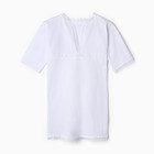Рубашка крестильная, цвет белый, рост 68 - фото 9945095