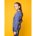 Свитшот для девочки, рост 158-164 см, цвет синий меланж - Фото 2