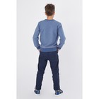 Джемпер для мальчика трикотажный, рост 152-158 см, цвет синий меланж 21021800/1235 - Фото 4
