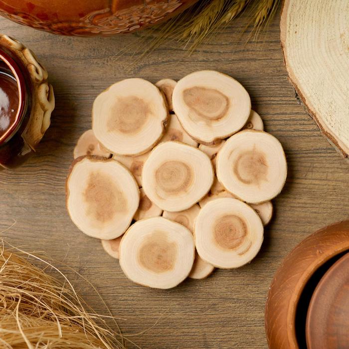 Подставка под горячее «Классика», d=15 см, можжевельник - Фото 1