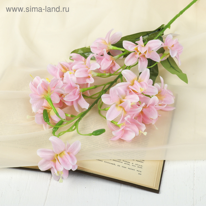 Цветы искусственные "Колокольчик скученный" 8*84 см, розовый - Фото 1