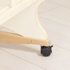 Детская кровать «Мишка на луне» на колёсах или качалке, бежевая - Фото 5