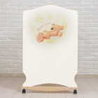 Детская кровать «Мишка на луне» на колёсах или качалке, бежевая - Фото 6