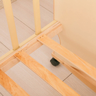 Детская кровать «Мишутка» на колёсах или качалке, бежевая - Фото 5