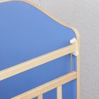 Детская кроватка «Сыночек» на качалке с поперечным маятником, цвета МИКС голубой/бежевый - Фото 4