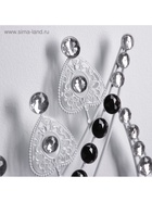 Часы настенные, серия: Ажур, "Капля с завитками", плавный ход, d-21 см, 69 х 50 см - фото 60770809