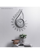 Часы настенные интерьерные «Капля с завитками», серия: Ажур, бесшумные, плавный ход, 69×50 см, d=21 см - Фото 5