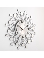 Часы настенные интерьерные «Стеклянные капли», серия: Ажур, бесшумные, плавный ход, d=49 см, циферблат d=22 см, от батарейки 1хАА - Фото 4