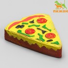 Игрушка плотная пищащая "Пицца" для собак, 12 см - фото 318013394
