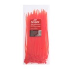 Хомут нейлоновый ТУНДРА krep, для стяжки, 3.6х200 мм, красный, в упаковке 100 шт. 2393899 - фото 16127776