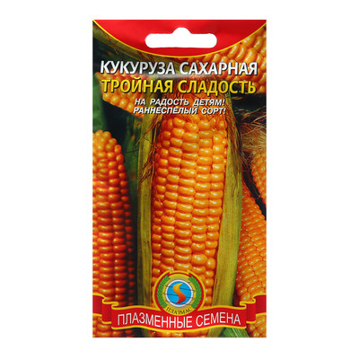 Семена Кукуруза сахарная "Тройная сладость", 4 г