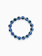 Браслет-оберег «Детский» глазки, синий в серебре, d=3 см - Фото 1