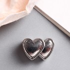 Набор бусин для творчества металл "Двойное сердечко" набор 8 шт 0,9х1,3 см - Фото 1