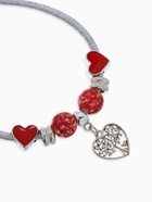 Браслет с шармами «Марджери» на нити, дерево в сердце, L=18 см, красный в серебре - Фото 2