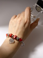 Браслет с шармами «Марджери» на нити, дерево в сердце, L=18 см, красный в серебре - Фото 5