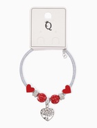 Браслет с шармами «Марджери» на нити, дерево в сердце, L=18 см, красный в серебре - Фото 6