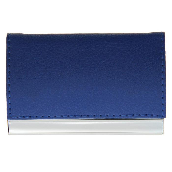 Визитница горизонтальная, цвет синий - Фото 1