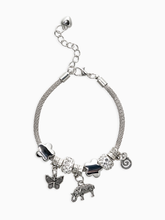 Браслет ассорти «Марджери» символы удачи, цвет белый в серебре, L=18 см - Фото 1