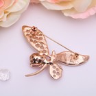 Брошь «Стрекоза большая», цветная в розовом золоте - Фото 3