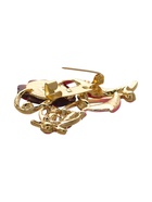 Брошь «Цветение», цвет красный в золоте - Фото 3