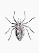 Брошь «Паук», цвет бело-синий в серебре - Фото 2