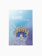 Брошь «Павлин» с пушистым хвостом, цвет синий в золоте - Фото 4