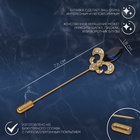 Булавка «Лилия королевская» 7.6 см, цвет бело-синий в матовом золоте - фото 61514874