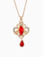 Гарнитур 2 предмета: кулон, серьги «Ажур» Вивальди, цвет бело-красный в золоте, 50 см - фото 61514884