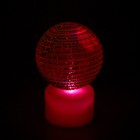 Светильник "Ребристый шар" (МИКС, 3xLR44 в комплекте) 5x5x7,5 см - Фото 3