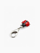 Шарм для браслета на карабине «Божья коровка», красно-чёрный в серебре - Фото 2