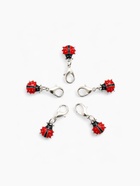 Шарм для браслета на карабине «Божья коровка», красно-чёрный в серебре - Фото 3