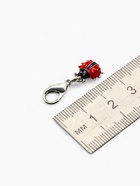 Шарм для браслета на карабине «Божья коровка», красно-чёрный в серебре - Фото 4