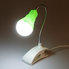 Лампа на прищепке "Свет" зеленый 13LED 1,5W провод USB 4x9x31,5 см - Фото 2