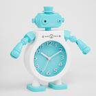 Часы-будильник настольные «Техно-бот», дискретный ход, циферблат d=9 см, 16×20.5 см, 1хАА - Фото 1