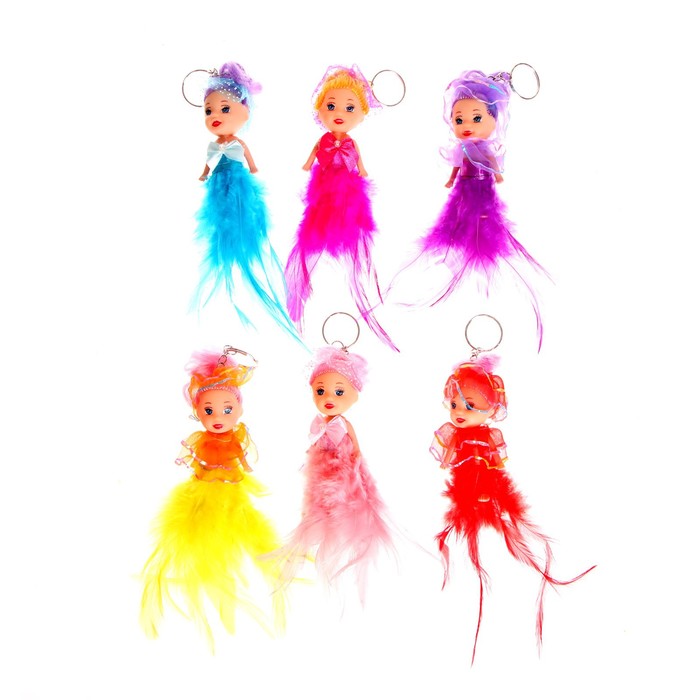 Куколка-брелок «Куколка-ангелочек», пёрышки, цвета МИКС - фото 1890705432