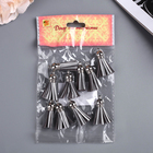 Декор для творчества иск. замша "Бахрома серебро" набор 10 шт 4х1,7 см - Фото 4