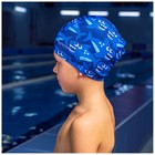 Шапочка для плавания детская ONLYTOP Swim «Акулы», тканевая, обхват 46-52 см - фото 3805633