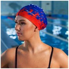 Шапочка для плавания взрослая ONLYTOP Swim, тканевая, обхват 54-60 см - Фото 4