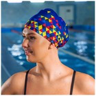 Шапочка для плавания взрослая ONLYTOP, тканевая, обхват 54-60 см - Фото 4