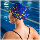 Шапочка для плавания взрослая ONLYTOP, тканевая, обхват 54-60 см - Фото 5