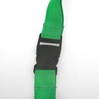 Лента для бейджа, 20 мм х 80 см, с металлическим карабином и пластиковой застежкой, зелёная - Фото 3