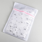 Мешок для стирки белья Доляна, 30×40 см, мелкая сетка, цвет МИКС - Фото 1