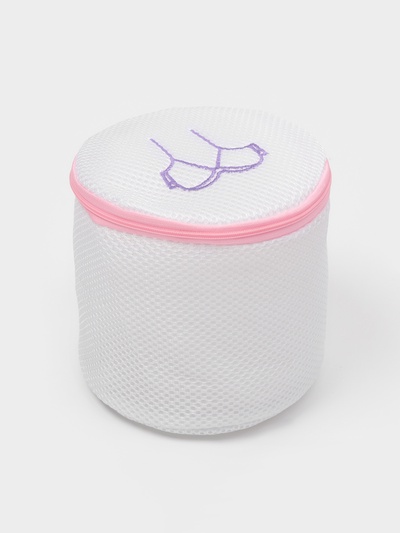 Мешок для стирки бюстгальтеров Доляна, 16×16×16 см, трёхслойный, крупная сетка, белый