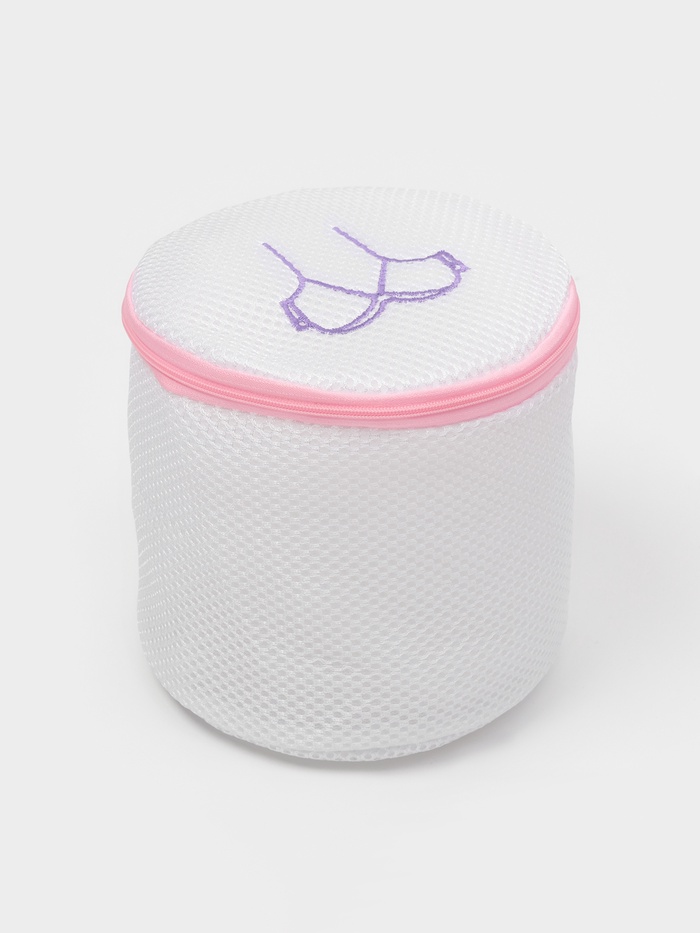 Мешок для стирки бюстгальтеров Доляна, 16×16×16 см, трёхслойный, крупная сетка, белый - Фото 1