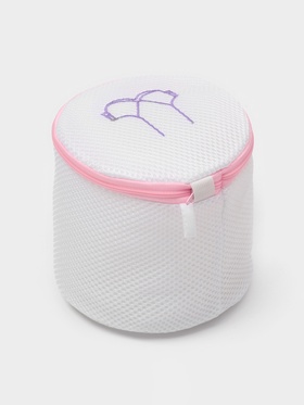 Мешок для стирки бюстгальтеров Доляна, 16×16×16 см, трёхслойный, крупная сетка, белый