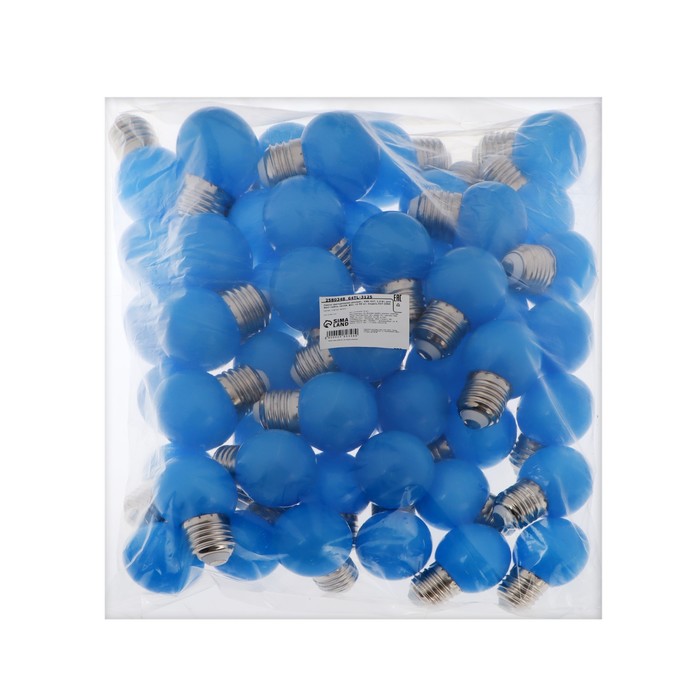 Лампа светодиодная Luazon Lighting "Шар", G45, Е27, 1.5 Вт, для белт-лайта, синяя - фото 1906877885